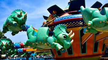 TriceraTop Spin is a fun ride for all ages. Photo by Bonnie Fink.